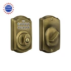 Schlage BE365 609 Camelot Keypad Electronic Deadbolt Lock Antique Brass New. Price: $159.99.
