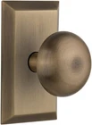 Nostalgic Warehouse 709799 PASSAGE-2.75" Antique Brass Studio Plate W/ New York Open. Price: $83.69.