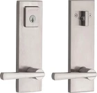 Baldwin Spyglass Single Cylinder Front Entry Door Handleset Satin Nickel Modern New. Price: $84.95.