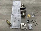 Kwikset 740PSKSQT-15S Pismo Door Knob With Square Rose & Smartkey Satin Nickel Open. Price: $19.79.