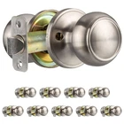Passage Door Knob For Hall/closet - Colonial, Satin Nickel Non Locking, 10 Pack New. Price: $89.69.