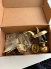 Emtek Melrose Keyed Entry Handleset With Knob - French Antique Brass Polished Open. Price: $349.99.