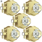 Calzibeno 5 Pack Gold Glass Door Knobs Octagon Crystal Interior Lock New. Price: $225.27.