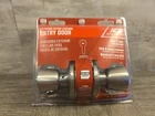 Ace Tulip Satin Stainless Steel Door Knob Key Entry, Easy Install Open. Price: $11.99.