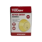 New Hyper Tough Keyed Entry Deadbolt Lock W/ 2 Keys Polished Brass HT3501-105. Price: $19.94.