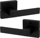 Kwikset Singapore Square Matte Black Hall/closet Door Handle With Microban New. Price: $20.00.
