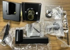 Kwikset 971CSLSQT-514 Single Cylinder Casey Lever Trim Square Rose Matte Black Open. Price: $18.99.
