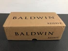 Baldwin PVROUTSR150 Round Privacy Door Knob With Square Rose - Satin Nickel Open. Price: $67.99.