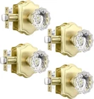 4 Pack Gold Passage Crystal Door Knob - Heavy Duty Zinc Alloy, Left/right Handed New. Price: $261.88.