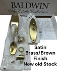 Baldwin 6573-060-ENTR Entry Trim Door Handle Set Satin Brass/brown Finish Nos New. Price: $499.99.