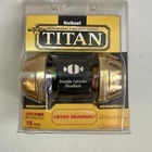 Kwikset 785 Titan Brass Door Lock Double Cylinder Keyed Deadbolt - New. Price: $27.49.