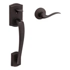 Kwikset Prescott Door Handleset Only With Tustin Venetian Bronze Open. Price: $49.99.