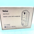 Veise Keyless Smart Lock With Handles Model VE017G-H Matte Black Open. Price: $56.42.