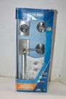 Schlage F60 619 Century Front Entry Handle Merano Lever Satin Nickel Open. Price: $70.00.