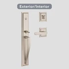 Baldwin Torrey Pines Satin Nickel Entry Handleset With Smartkey & Open. Price: $107.99.