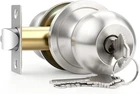 1 Pack Keyed Entry Door Knob With Lock, Interior And Exterior New. Price: $19.99.