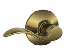 Schlage F10 Accent Door Lever, Hall & Closet Passage Lock Open. Price: $17.99.