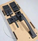 Emtek E4817US19 Solid Brass Electronic Modern Keypad Handleset In Flat Black Open. Price: $401.96.