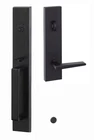 Sureloc VL507BS Vail Full Plate Single Cylinder Keyed Entry Handleset Open. Price: $166.39.