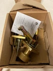 Emtek 5122ROUUS4 Round Single Cylinder Entry Knob, Square Rose, Satin Brass Used. Price: $248.80.