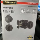 Defiant Hartford Matte Black Single Cylinder Combo Pack Open. Price: $14.99.