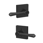 Schlage Dempsey- Collins Matte Black Universal Exterior Keyed Entry Door Handle Open. Price: $75.00.
