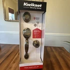 Kwikset Security Series Front Door Lock Dakota Antique Brass 2025 - Sealed New. Price: $65.00.
