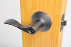 Schlage Accent Keyed Entry Lever Aged Bronze F51ACC716 #96J Open. Price: $22.99.
