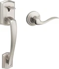 Kwikset 98150-013 Prescott Front Door Handle Satin Nickel (open Box). Price: $55.99.