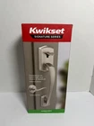 Kwikset Prescott Front Door Handle With Interior Lever Satin Nickel 98150-013 Open. Price: $49.95.