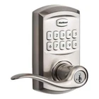 Kwikset Smartcode 917 Satin Nickel Electronic Door Handle W/ Smartkey Security Open. Price: $64.95.