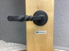 Emtek Dummy Left Handle Only Wrought Steel Rosette Black - San Carlos Lever New Open. Price: $74.95.