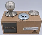 Schlage F94-ORB 619 Orbit One-sided Dummy Interior Pack Satin Nickel New. Price: $15.00.