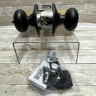 Schlage Plymouth Keyed Entry Panic Proof Door Knob Black F51A 622 16-211 Open. Price: $24.99.