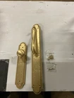 Signature Hardware 441580 Marconi Brass Dummy Door Handleset With Knob - Satin Open. Price: $156.40.