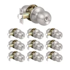 10 Pack Of Knobonly Stainless Steel Ball Satin Nickel Finish Door Knobs Open. Price: $90.73.