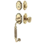 Emtek 4300 Knoxville Dummy Entry Handleset Beaded Egg Knob Finish Polished Brass Open. Price: $260.00.