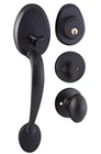 Toledo Single Cylinder Iron Black Door Handleset New E14-50. Price: $36.99.