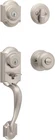 Kwikset Montara Satin Nickel Handleset & Deadbolt Smartkey Security Open. Price: $64.95.