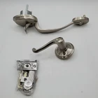 Schlage Plymouth Front Entry Handle Flair Right-handed Lever (satin Nickel) Used. Price: $27.57.