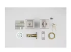 Baldwin Prestige Spyglass Satin Nickel Single Cylinder Deadbolt Smartkey Square Open. Price: $30.00.