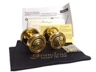 Grandeur Georgetown Plate Double Dummy With Soleil Knob In Polished Brass 808105 Open. Price: $53.99.