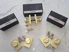 Lot Of 3 Starpy Gold Door Knobs,interior Handles For Bath & Bed, (no Latch) Open. Price: $24.99.