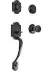 Amazon Basics Handleset With Tulip Knob - Single Cylinder Matte Black New. Price: $29.99.