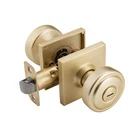 Satin Brass Door Knobs With Square Rosette,heavy Duty Lock,gol... New. Price: $19.14.