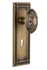Nostalgic Warehouse Passage Door Mission W/ Victorian Knob, Antique Brass Open. Price: $82.99.