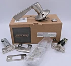 Schlage F94-MER619RH Merano Right Handed One-sided Dummy Interior Satin Nickel New. Price: $15.00.