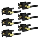 Black Gold Door Handles Interior With Lock, Zinc Alloy Modern Privacy Lev... New. Price: $142.51.