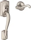 Schlage FE285 619 Lh Camelot Handleset With Left-handed Flair Lever Open. Price: $49.99.