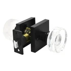 NUK3Y Nova Door Knob Crystal Glass Round (passage, Matte Black) New. Price: $43.99.